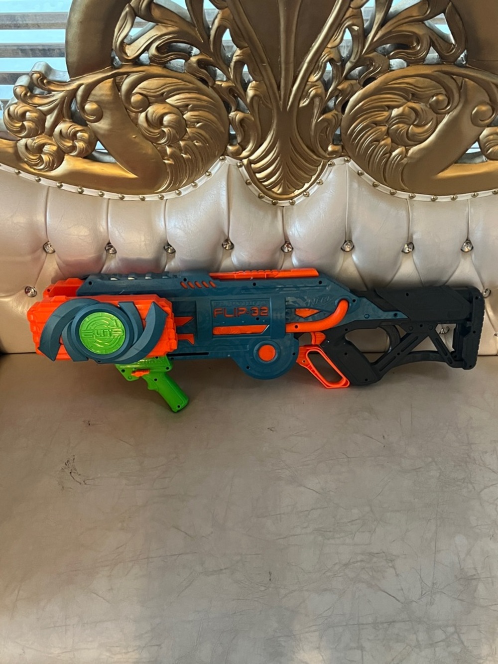 Nerf Flip 32 Disc Blaster - Blue, Orange & Green